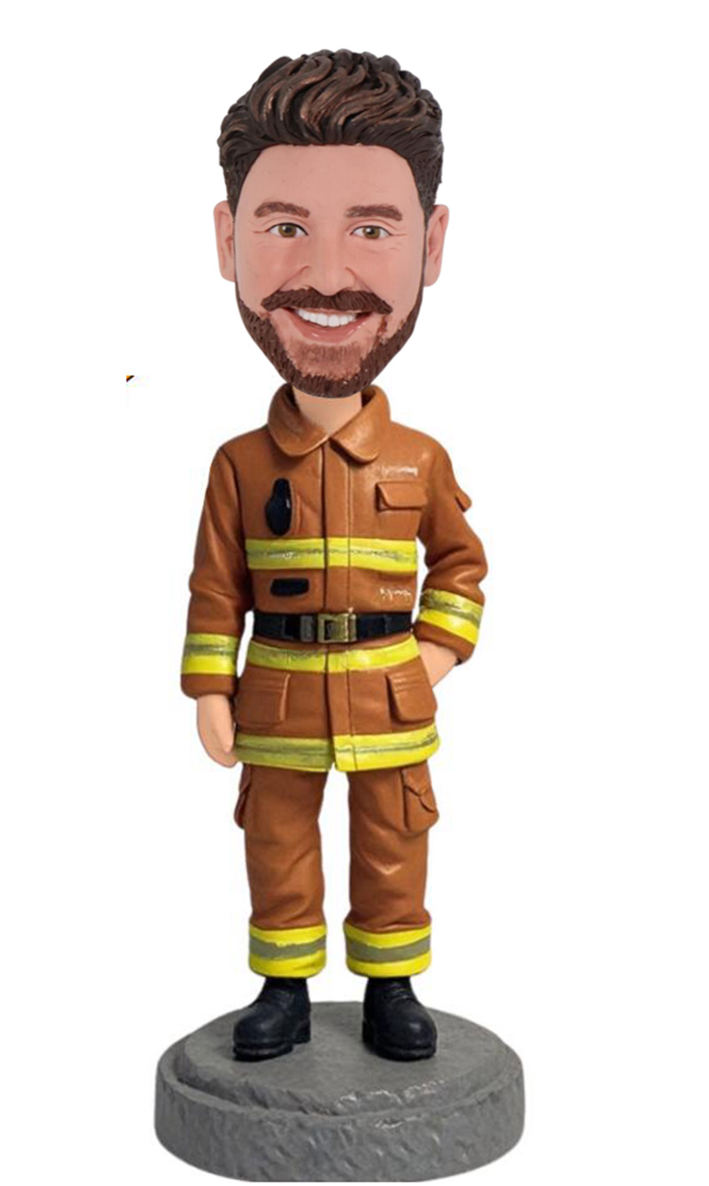 Custom Custom bobble head fireman firefighter doll Custom Custom bobble head fireman firefighter doll