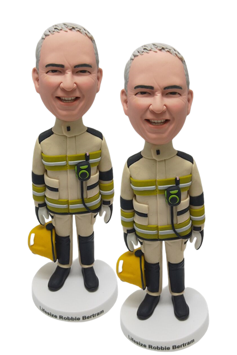 Custom Custom Bobblehead Chief Firefighter Fire Department Custom Bobblehead Fireman Custom Custom Bobblehead Chief Firefighter Fire Department Custom Bobblehead Fireman