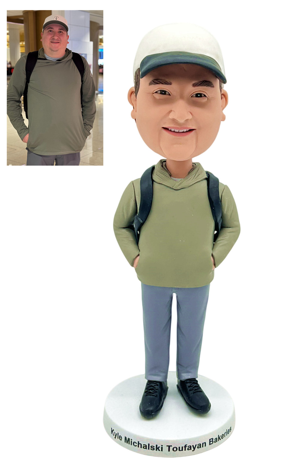 Custom Custom Bobblehead Casual Male With Backpack Custom Custom Bobblehead Casual Male With Backpack